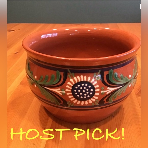 Vintage Other - VINTAGE NITTSJO SWEDEN POTTERY PLANTER 1981 REDWARE FLORAL MORIAGE